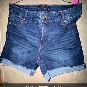 Theory Women's Rolled Hem Denim Shorts